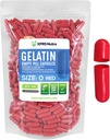 XPRS Nutra Boyutu 0 Boş Kapsüller - 500 Kont Boş Gelatin Capsules - Pills DIY Capsule - Pure Bovine Fillable Pill Gel Caps For Do-It- Yourself Supplements (Red)