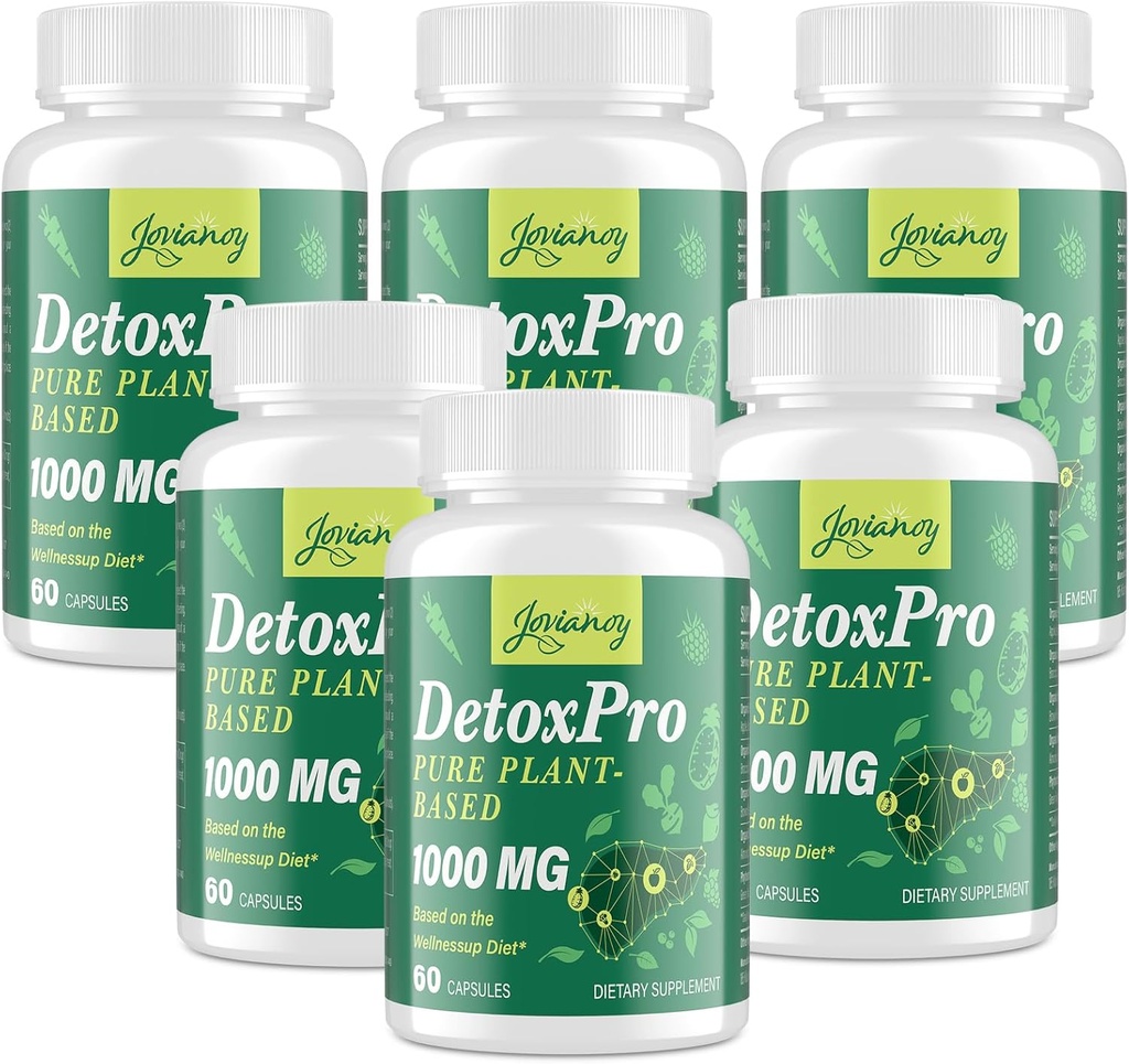 1000 MG Gentle Detox Cleanse, Natural Toxin Flush for Liver, Gut & Colon, Antioksi & Digestive Support, Zeolit, Fast-Acting Detoxification Complex for Women & Men - 480 Capsules