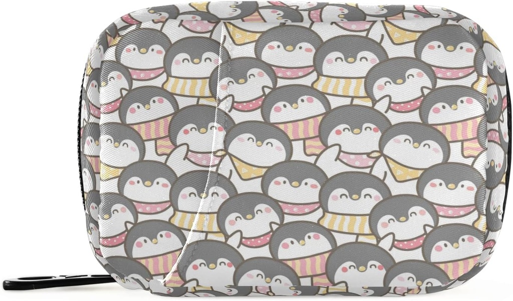 Cartoon Penguin Pill Box 7 Günlük Pill Case Travel Pill Organizer Bag with diamond Weekly Case Bag Compact Boyut for Vitamin Supplement Sahibi