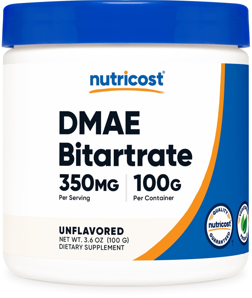 Nutricost Pure DMAE-Bitartrate Toz 100 Grams