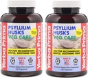 Yerba Prima Psyllium Husks Fiber Veg Caps - 180 (πακέτο του 2)