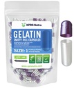 XPRS Nutra Μέγεθος 1 Κενές κάψουλες - 100 Count Empty Gelatin Κάψουλες - DIY Καψάκιο Γέμισμα - Pure Bovine Pill Gel Caps for Do-It-Yourself Συμπληρώματα (Pearl Purple/White)