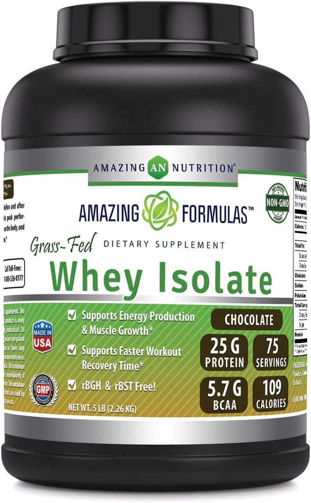 Amazing Formulas Grass-Fed Whey Protein Isolate 