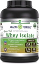 Amazing Formulas Grass-Fed Whey proteini | 5 Lbs (2.26 kg) | 5.7 Grams BCAA | ABD'de Yapıldı (5 Lb, Chocolate)