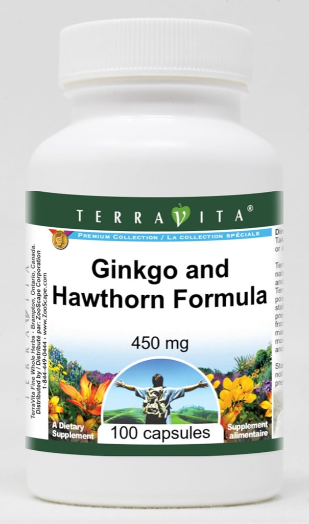Ginkgo ve Hawthorn Formula - 450 mg (100 Capsules, ZIN: 514013)