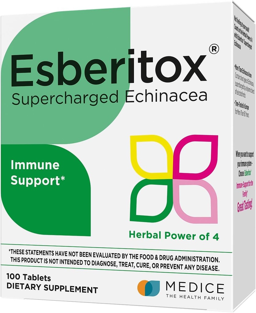 Supercharged Echinacea – 100 Tablet – Immune Support Herbal Supplement with Wild Indigo Root & Mor Coneflower – Klinik olarak Test edildi – Almanya'da Made in Germany