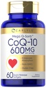 Carlyle CoQ10 600 mg Softgels | 60 Kont | Mega Q-Sorb Coenzyme Q-10 | Black Pepper Extract | Non-GMO & Gluten Free Supplement