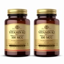 Solgar Φυσικά πηγασμένη βιταμίνη K2 (MK-7) 100 mcg - 50 κάψουλες λαχανικών, πακέτο των 2 - Υποστηρίζει την υγεία των οστών - ολόκληρη την πηγή τροφίμων από το εκχύλισμα Natto - μη-GMO, χωρίς γλουτένη - 100 Σύνολο σερβιρίσματος