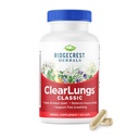 RidgeCrest Herbals ClearLungs Classic, Natural Lung and Nasal Daily Health Supplement για Bronchial, αναπνευστικό, ανοσοποιητικό, Sinus, και Mucus Wellness Support, Herbal Formula (60 Caps, 30 Serv)