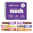MOSH Çeşitli Paketi Keto Protein Barlar, Yüksek Fiber, Low Carb, Gluten Free, Yüksek Protein, Ashwagandha ile Beyin Sağlıklı Snack, Lion's Mane, 6 Kont Count Count Count Count