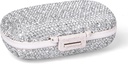 1Pack Travel Pill Organizer, 8 Karşılaştırmalı Portreatif Pill Case, Pocket Purse Portatif Tıp Vitamini için Küçük Pill Box (Sparkling Silver)