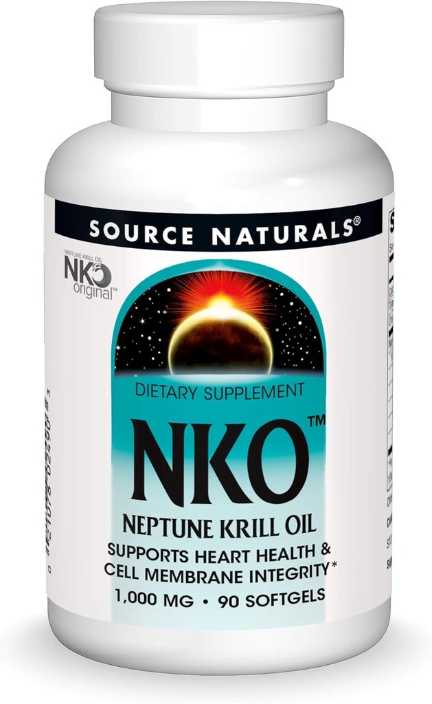 Source Naturals NKO Neptün Krill Oil, Kalp Sağlığı ve Hücre Membran Bütünlüğünü Destekliyor*, 1000 mg - 90 Softgels