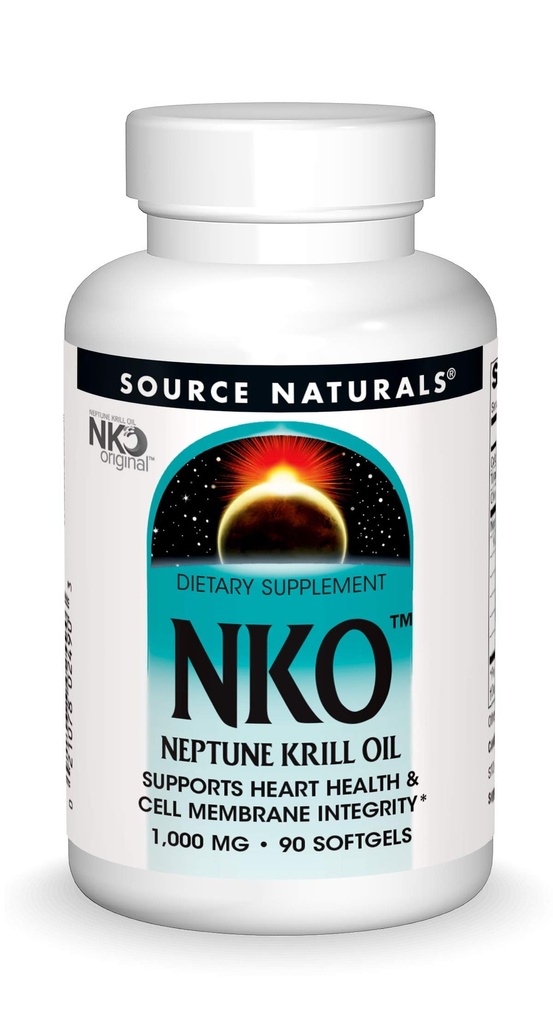 Source Naturals NKO Neptün Krill Oil, Kalp Sağlığı ve Hücre Membran Bütünlüğünü Destekliyor*, 1000 mg - 90 Softgels
