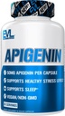 Evlution Pure Apigenin Supplement from Chamomile Extract - Relaxing Apigenin 50 mg Bioflavonok Stres ve Mood Destek Beslenme Yüksek Bio available Vegan Non-GMO Herbal Sleep Supplement