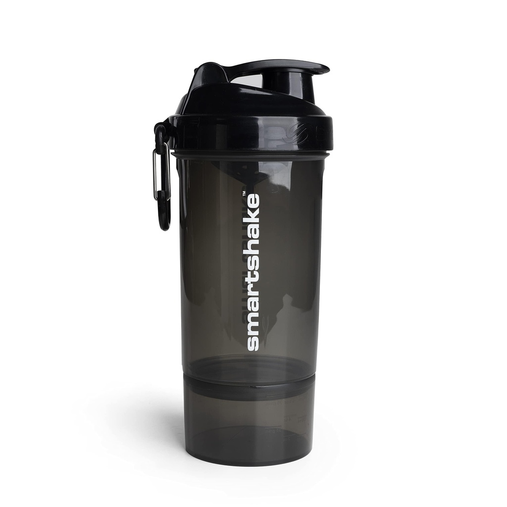 Smartshake O2GO ONE Plastik Protein Shaker Şişe 800 ml | 27 oz - Leakproof Vida-on Lid - Honda Free - Unisex - Black