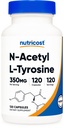 Nutricost N-Acetyl L-Tyrosine (NALT) 350 mg, 120 Capsules - Gluten Free, Non-GMO