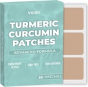 Turmeric Curcumin Patches (160 of 60) - Kadınlar ve Erkekler için% 100 Doğal Patch - Biotin - Body Support - Geliştirilmiş Formula