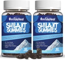 Shilajit Gummies 1000 MG, Organik Shilajit Supplement, 85+ Trace Minerals, Ashwagandha, Mushroom - Energy, Brain, Immunity Support, for Men & Women - 120 Count Count