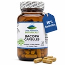 Pure Mountain Botanicals Bacopa Monnieri Capsules - Vegan Caps with Organic Bacopa & Standardized Bacopa Ekstra