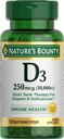 Nature's Bounty Vitamin D for Immune Support, Vitamin D Provides Immune Support and Promotes Healthy Bones, 10000IU, 72 Softgels (Pack of 1)