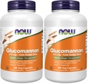 NOW Συμπληρώματα, Glucomannan (Amorphophallus konjac)575 mg, 180 Κάψουλες Κόμης (πακέτο των 2)
