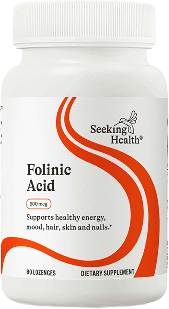 Sağlık Folinic Acid - Folate Precursor - Folinic Acid Supplement Supports Heart Health - Metabolically Active Alternative to Folate - 1360 mcg, 60 Lozenges