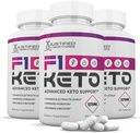 (3 Pack) F1 Keto Pills 1275MG Yeni & Geliştirilmiş Formula Contains Apple Cider Vinegar Ekstra Virgin Zeytinyağı Toz Yeşil Çay Broşür 180 Capsules