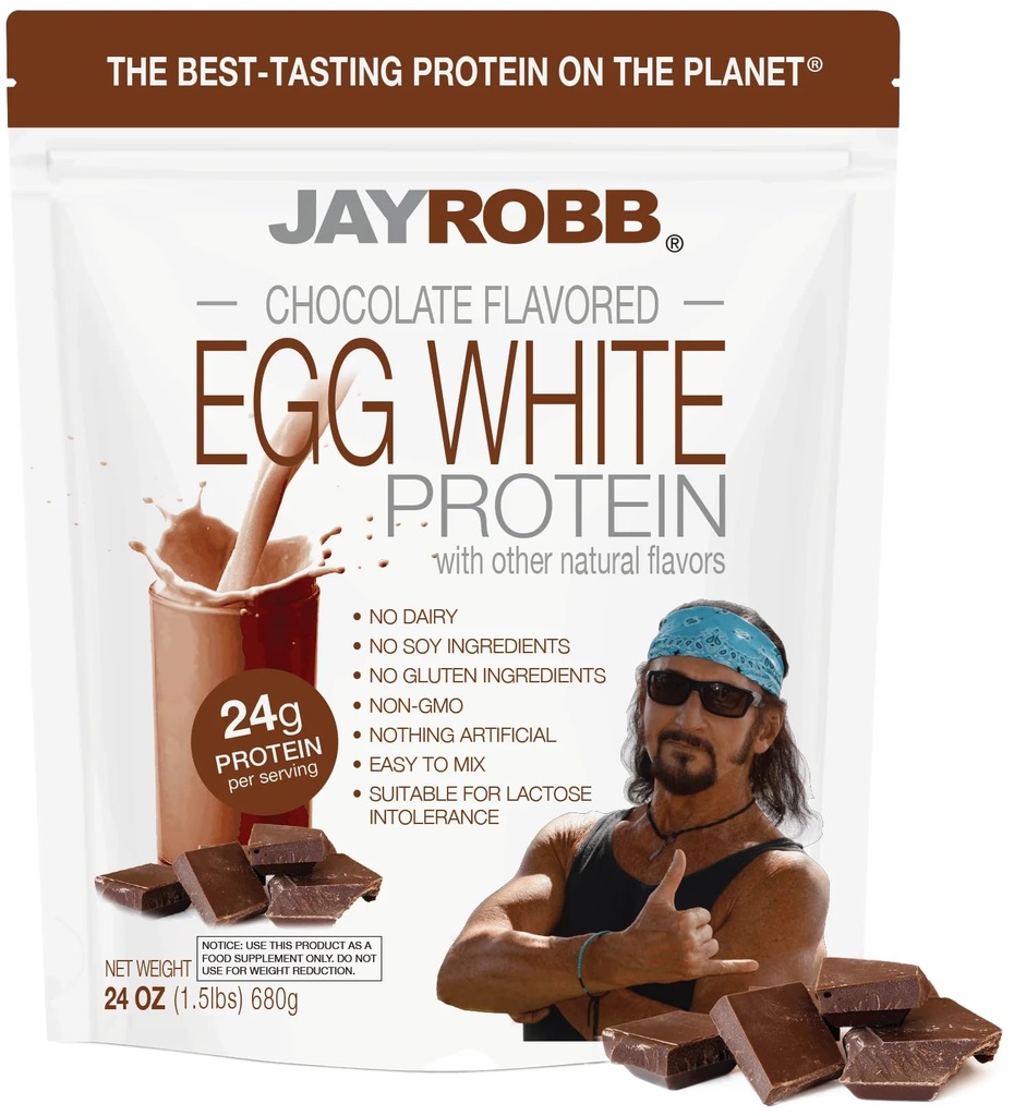 JAYROBB Çikolata Yumurta Beyaz Protein 24 oz, 1.5 Pound Bag