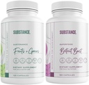 SUBSTANCE. Grafik: Nature's Sustenance Daily Fruits & Veggies (120 Capsules) + Beetroot Boost (180 Capsules) - Natural Energy Boost & General Wellness - US Made, Vegan-Friendly