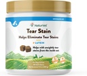 NaturVet Lutein Tear Stain Supplements for Dogs & Cats – Dog, Cat Breeds - Oregon Grape Root, Marshallowm Root, Cranberry Extract - 120 Ct.