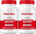 (2 Pack) Vital Glyc Capsules - Resmi Kan Desteği Formula, Vital Glyc Blood Gemi Temiz, Vital Glyc Glyco Optimizer Pills, Supports General Health & Wellness, Vital Glyc Toz (120 Capsules)