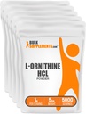 BulkSupplements.com L-Ορνιθίνη HCl σκόνη - συμπλήρωμα ορνιθίνης, Amino Acids συμπλήρωμα - Χωρίς γλουτένη, 1g ανά σερβιρίσματος, 1kg (2,2 Λίρες) (πακέτο των 5)