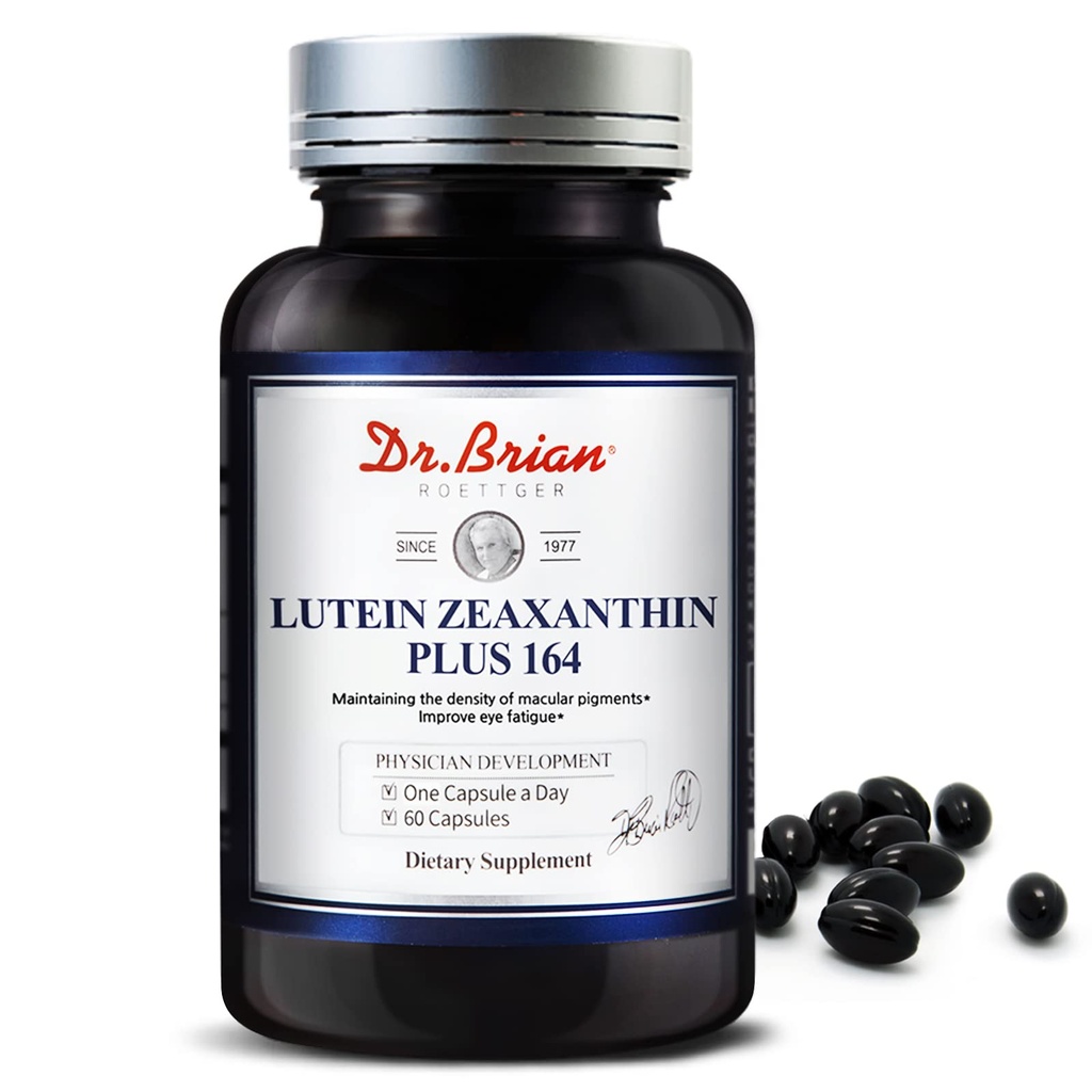 Dr. Brian Lutein ve Zeaxanthin Supplements, Eye Vitamins Macular Degeneration Supplements Non-GMO, Gluten Free for Kuru Eyes Vision Health, 60 Capsules