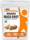 BulkSupplements.com Organik Maca Root Extract Toz - Organik Maca Toz, Beslenme Supplement - Vegan & Gluten Free, 1.8g of per Service, 100g (3.5 oz) (Pazar 1)