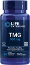 Life Extension TMG, tritileglycine, Encourages Health homocysteine Levels, Non-GMO, Gluten-Free, Vegetarian, 60 Capsules