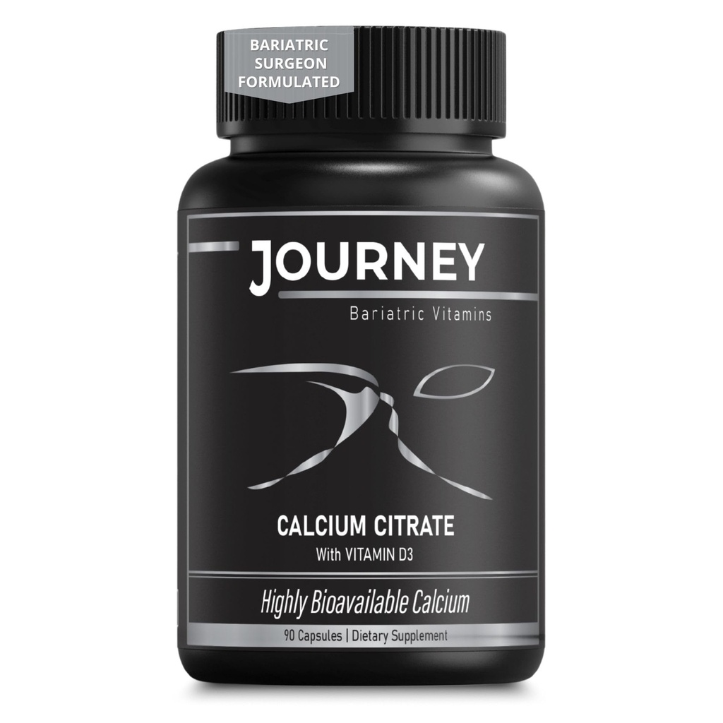 Journey Bariatric Calcium Capsules with Vitamin D3 | Bone Strength Support Pre- & Post-Surgery Health