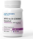 Puregen Labs Inositol Supplement | Myo Inositol & D-Chiro Inositol 2050mg - 120 Veggie Caps | No Harmful Additives | Non-GMO, NO Gluten and Dairy - Made in USA