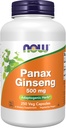 Şimdi Gıdalar Tamamlar, Panax Ginseng (Root) 500 mg, Adaptojenik Herb*, 250 Veg Capsules