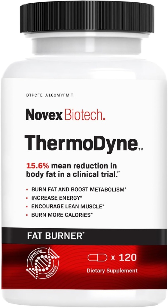 Kasımex Biotech ThermoDyne – Termogenic Fat Burner – Appetite Suppressant – Metabolism Boost – Burn Calories – Energy Branson – Fat Yan Pills – Lean Kas Tone - 30 Günlük Supply