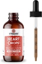 Strauss Naturals Heart Drops – Natural Mistletoe & Aged Garlic Extract Heart Health Supplement – Sağlıklı Kartiovasküler Sistem – Vegan & Non-GMO – 100 ml Şişe