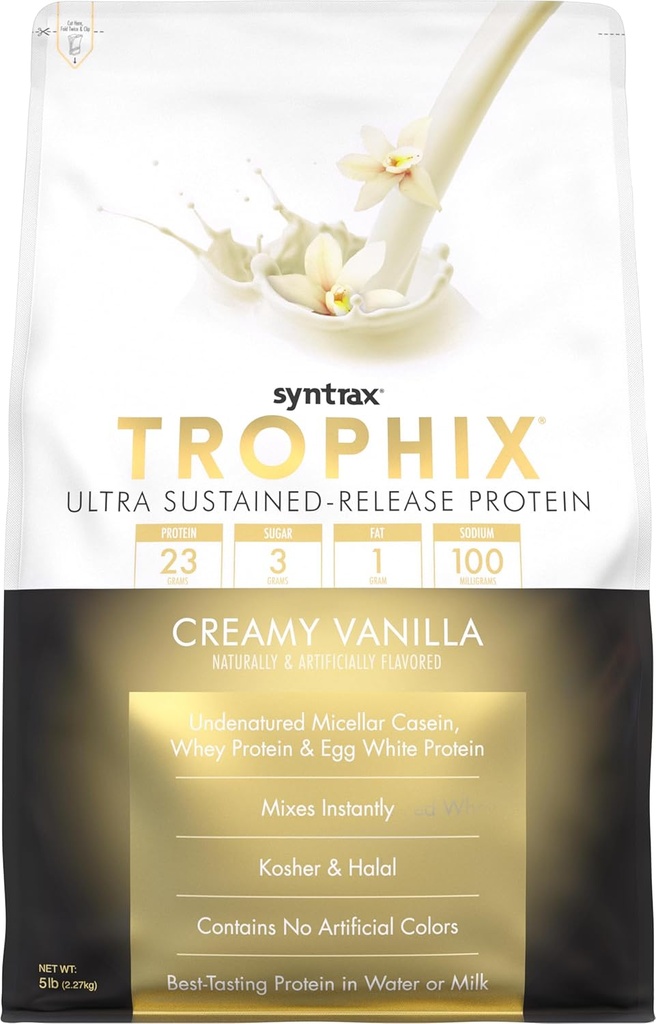 Τρόφιξ διατροφής Syntrax, Ultra Stensive-Release Protein Powder Blend, Creamy Vanilla 5 lbs, Real Vanilla Ben Specks