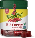 MegaFood Vitamin B12 Enerji Gummies - Vegan - Metrik B12 Vitaminleri Hücre Enerji Üretimi - Cranberry - Günlük B12 Tamam - USDA Organik - 70 Gummies, 35 Hizmet