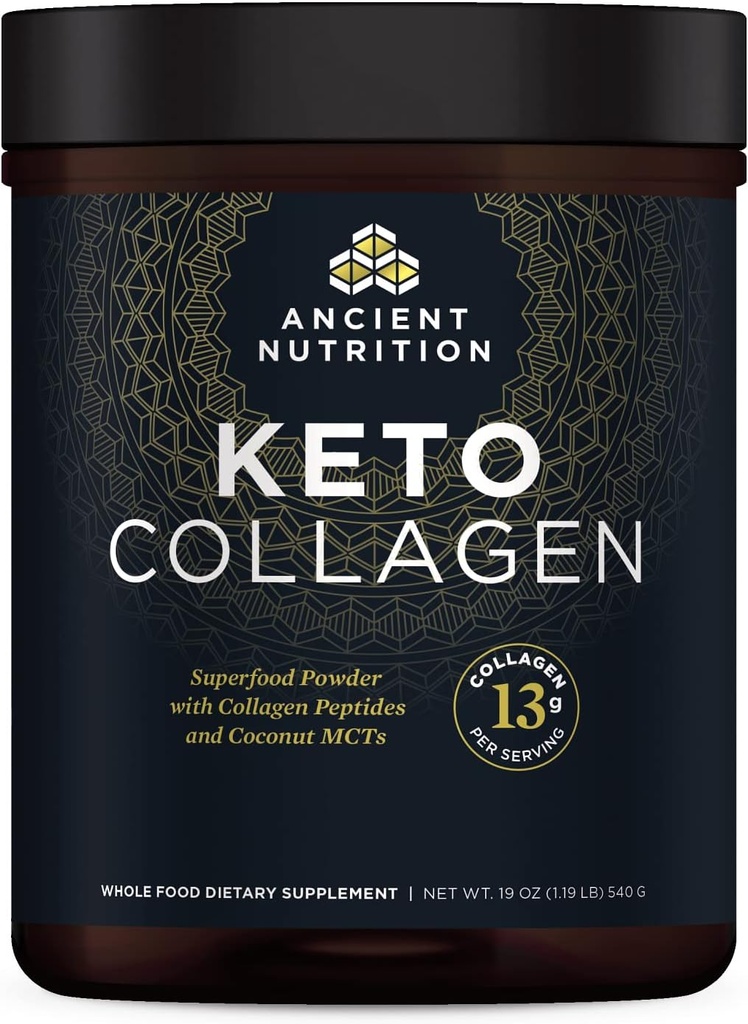 Eski Beslenme Keto Collagen Toz İçecek Mix, Keto Diyet Supplement with MCT, Hydrolyzed Collagen, to Support Health Skin and Commons, 30 Servisler, 19 oz (Pazar Mayıs Vary)