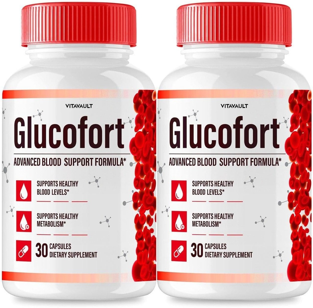 (2 συσκευασία) Glucofort, Max Advanced Blood Support Formula Κάψουλες