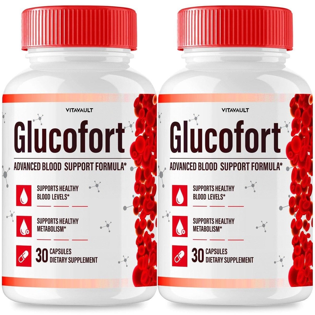 (2 Pack) Glucofort, Max Advanced Blood Support Formula Capsules