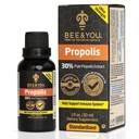 Bee and You Propolis Liquid Extract Drops, 30% Propolis, Ultra Pure, Immune Support Supplement, Sore Lroat, Αλλεργία Ανακούφιση, αναπνευστικό, Αντιοξειδωτικά, Κέτο, Παλαιό, Χωρίς Γλουτένη, 1 Fl Oz