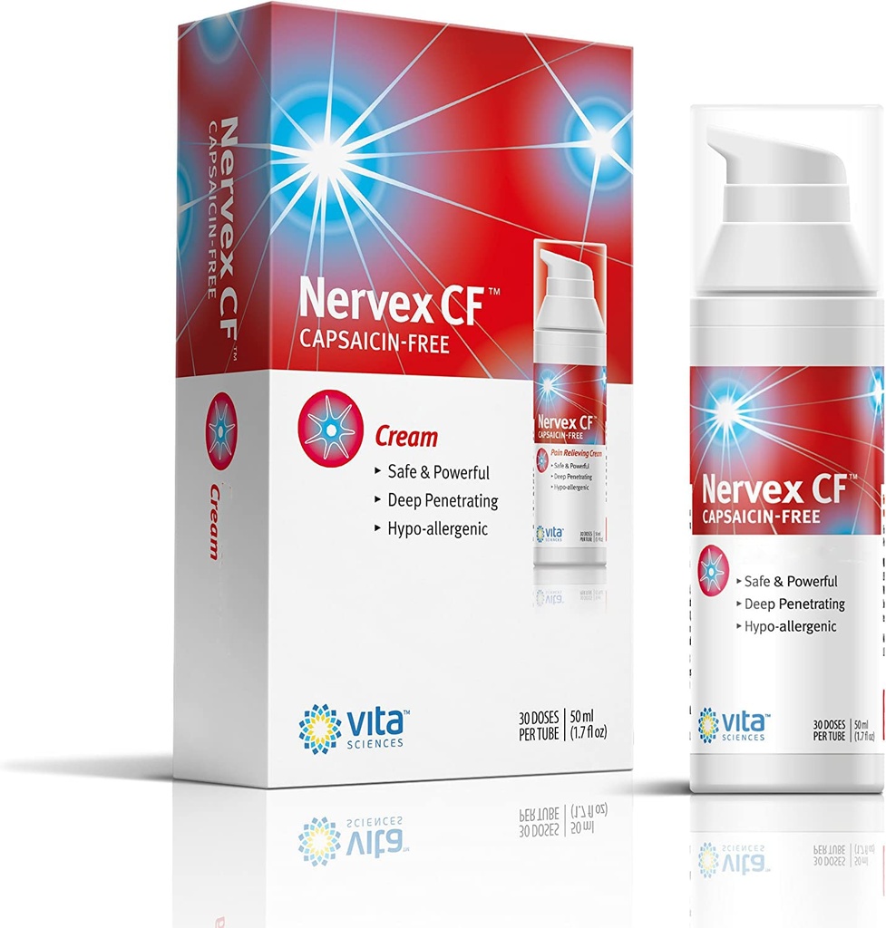 Vita Sciences Neuropathy Relief for Hands and Feet - Ισχυρή Κρέμα Φόρμουλα για Καψίματα, Tingling, και Numbness - με Arnica, B12, B1, B5, B6, E, MSM, Aloe, και Coconut Oil Base - Καψαϊκίνη-Free