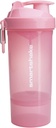Smartshake O2GO ONE Plastik Protein Shaker Şişe 800 ml | 27 oz - Leakproof Vida-on Lid - Honda Free – Unisex - Light Pink Pink