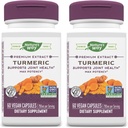Nature's Way Turmeric Max Potency Premium Extract - Turmeric Supplement for Common Support* - Turmeric Extract - for Men & Women - Gluten Free - 60 Vegan Capsules (Pack of 2)