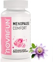 Kadınlar için Menopause Relief Capsules, Novasoy Soy Isoflavone, Black Cohosh, Passion Flower, Vitex, Vitamin B6, Vitamin B12, Magnezyum, 60